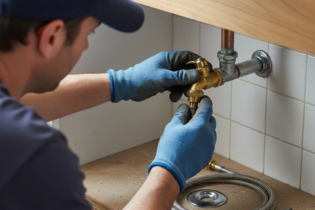 Shutoff valve and fitting work during Faucet and Fixture Repair in Bella Vista